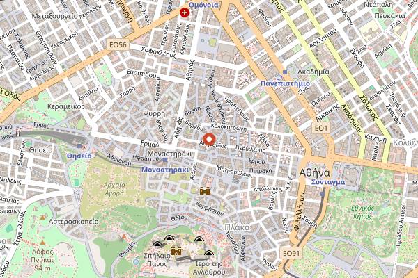 Map showing Tailor Made in Athens