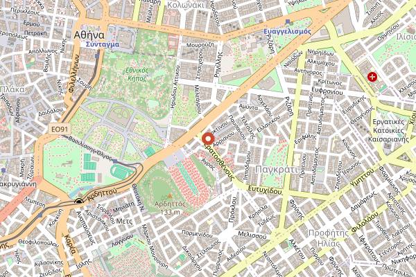 Map showing Cupola in Athens