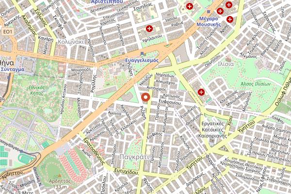 Map showing Fatsio in Athens