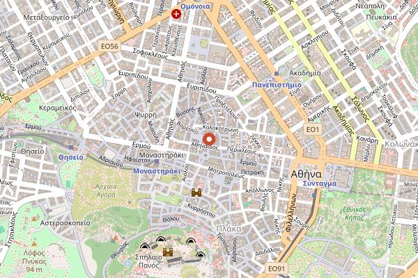 Map showing Ma Che Vuoi in Athens