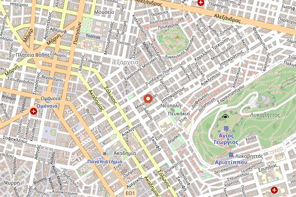 Map showing Warehouse in Athens