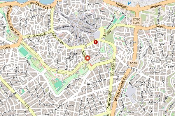 Map showing Artopoiio Christoforos Veneris in Heraklion