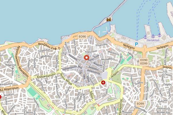 Map showing El Sur in Heraklion