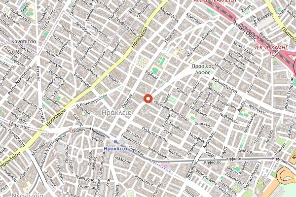 Map showing Mare Coffee Bar & Food in Heraklion