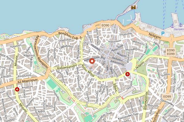Map showing Apiri Greek Eatery in Heraklion