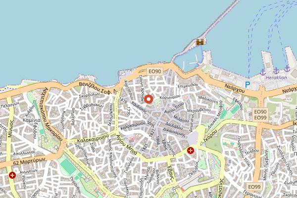 Map showing Athali in Heraklion