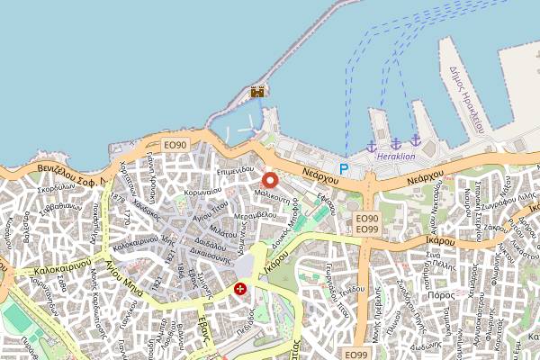 Map showing Brillant in Heraklion