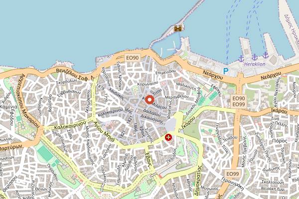 Map showing Xalavro in Heraklion
