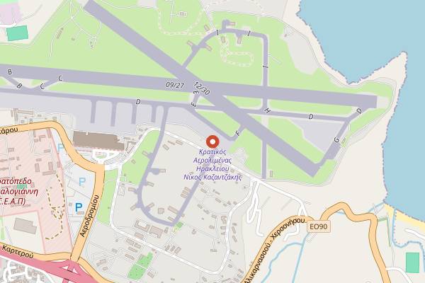 Map showing 7 Thalasses in Heraklion
