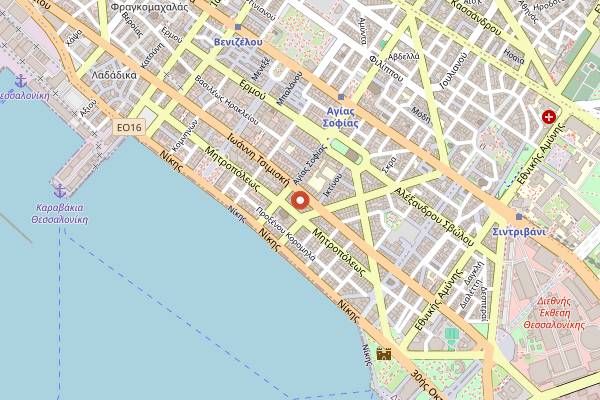 Map showing Haralampos Confectionery in Thessaloniki