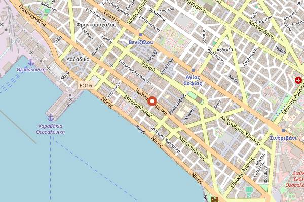 Map showing Koulouri Thessalonikis in Thessaloniki