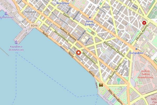 Map showing Koukos 1953 in Thessaloniki