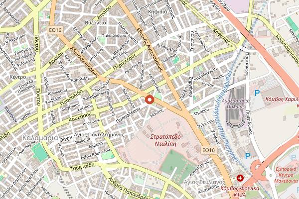 Map showing Charalampos Patisserie in Thessaloniki