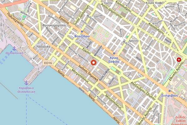 Map showing Polis Cafe in Thessaloniki