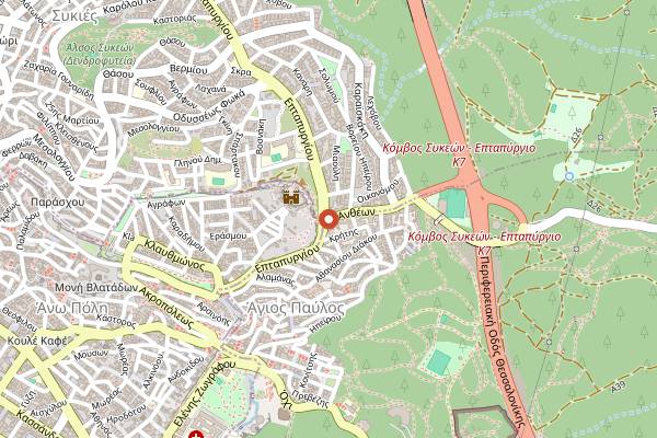 Map showing Roasters Kolektiva in Thessaloniki