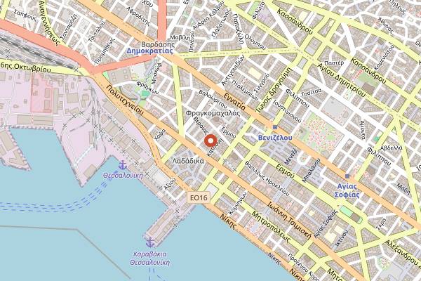 Map showing Ypsilon in Thessaloniki