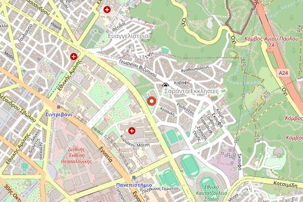 Map showing Iliopetra in Thessaloniki
