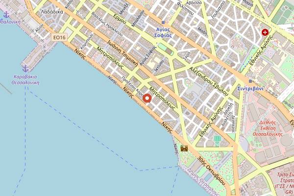 Map showing Palia Athina in Thessaloniki