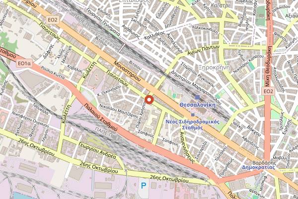 Map showing Rouga in Thessaloniki
