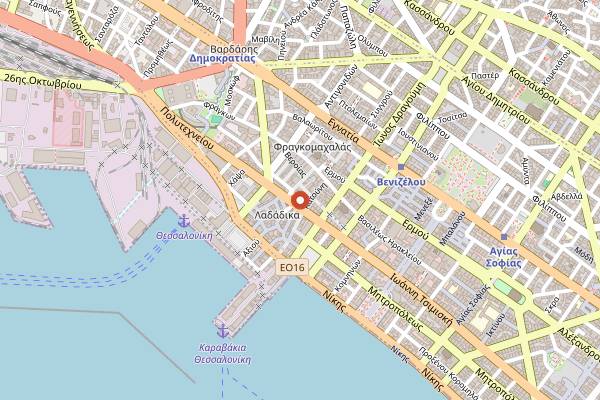 Map showing Kappa Coffee in Thessaloniki