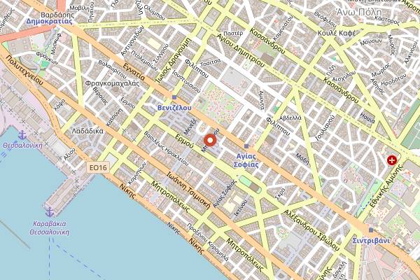 Map showing rOOTS in Thessaloniki