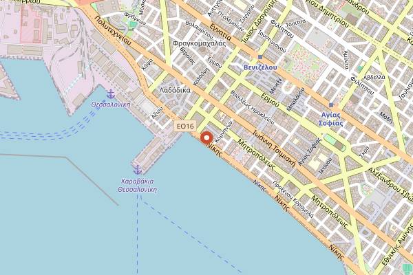 Map showing Naoussa, the City of Wine (Xinomavro Festival) in Thessaloniki