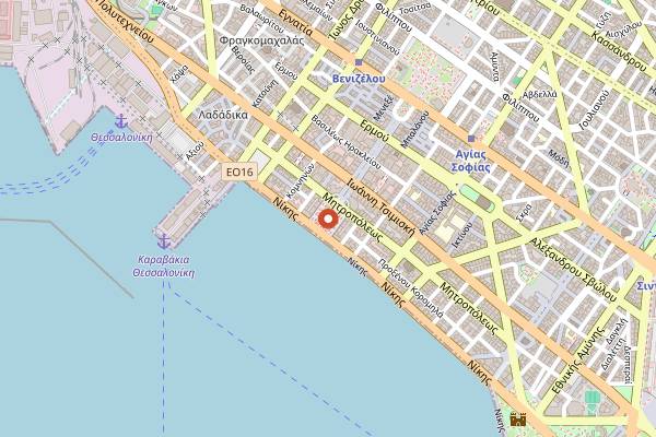 Map showing Ammon Express Thessaloniki Food Walk in Thessaloniki