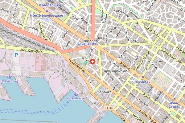 Map showing Maitr and Margarita in Thessaloniki