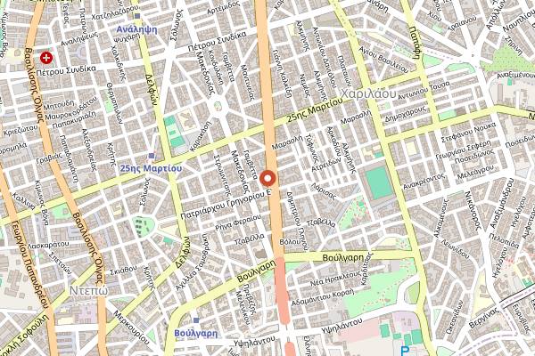 Map showing Nea Diagonios in Thessaloniki