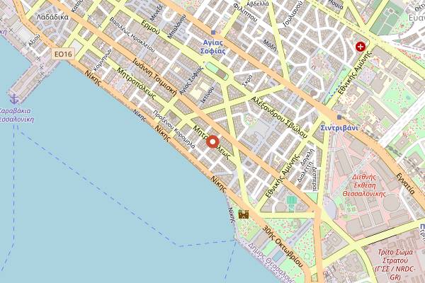 Map showing Clochard in Thessaloniki