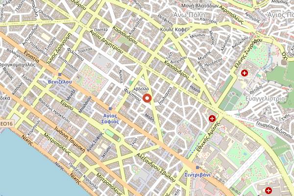 Map showing Mourga in Thessaloniki