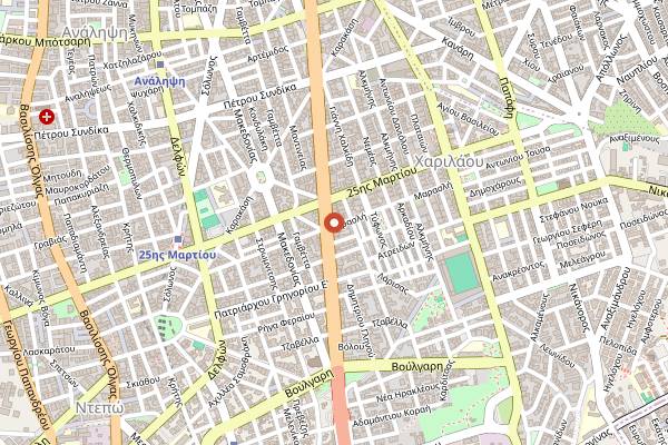 Map showing Diagonios 1977 in Thessaloniki