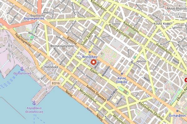 Map showing Stou Mitsou in Thessaloniki