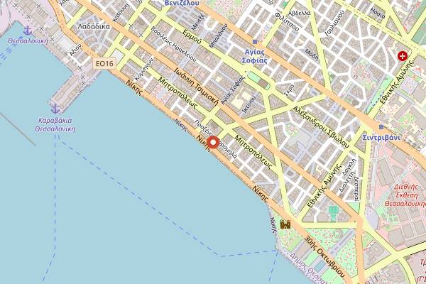 Map showing Vogatsikou 3 in Thessaloniki