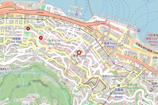 Map showing Quinary in Hong Kong