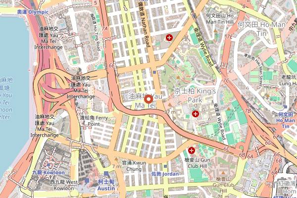Map showing Mido Cafe in Hong Kong