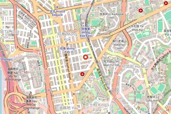 Map showing Knockbox Coffee Company Roastery in Hong Kong