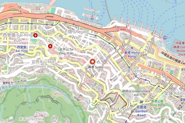 Map showing Belon in Hong Kong