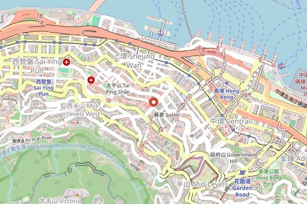 Map showing Louise in Hong Kong