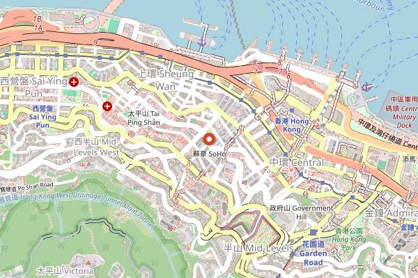 Map showing Neighborhood in Hong Kong