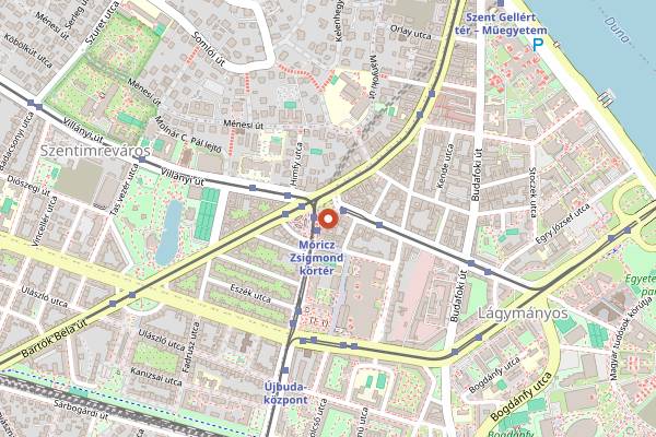 Map showing arán bakery in Budapest
