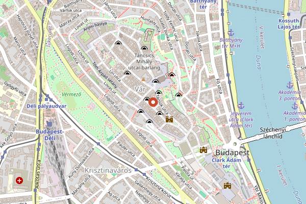 Map showing Buda Rétesvár in Budapest