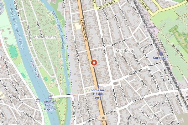 Map showing Soroksári Buci Pékség in Budapest