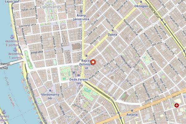 Map showing Boutiq'Bar in Budapest