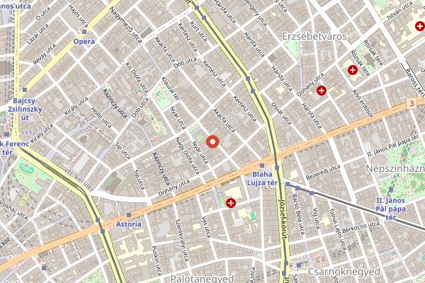 Map showing Doboz in Budapest