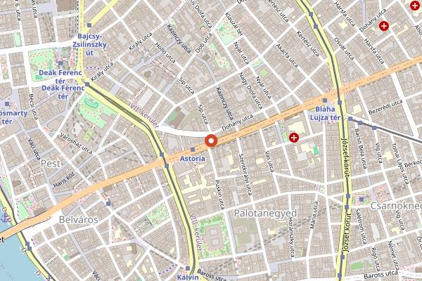 Map showing Liquid Rock in Budapest