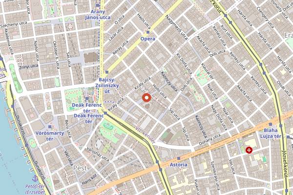 Map showing Pivo and Bar in Budapest