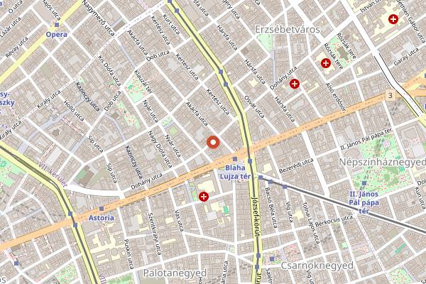 Map showing Place Bár in Budapest