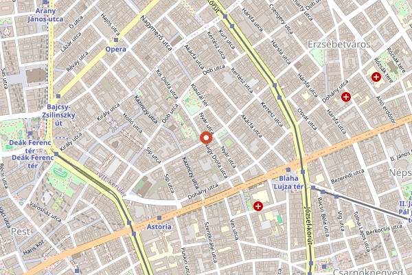 Map showing SEVEN Cocktail Bar in Budapest