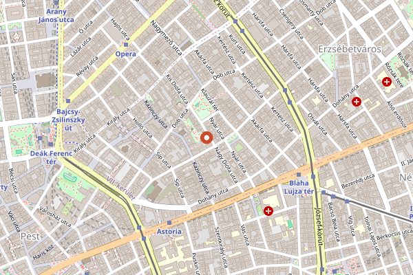 Map showing Warm Up Bar in Budapest